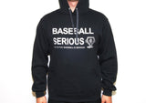 Baseball Serious Hoodie Black