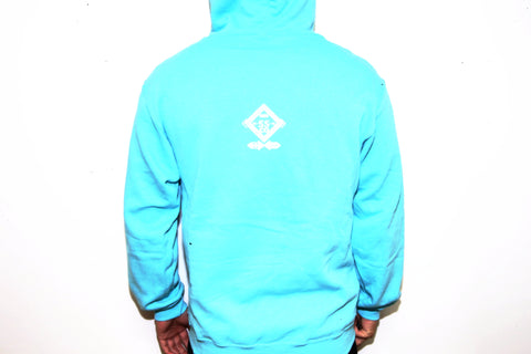 Baseball Serious Hoodie Scuba Blue