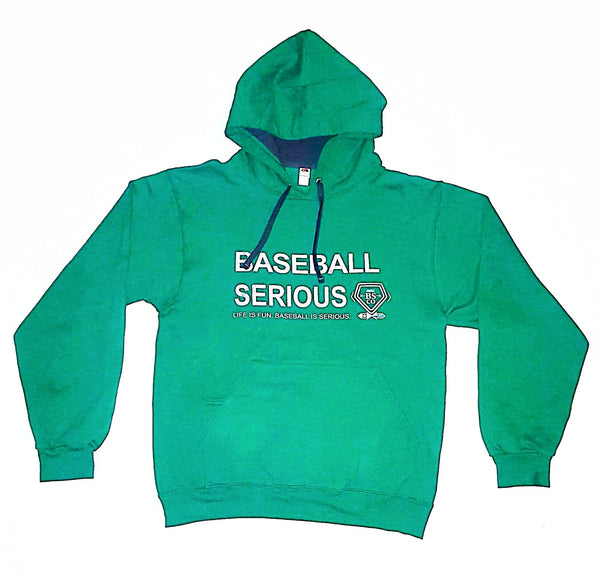 Baseball Serious Hoodie Green