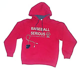 Baseball Serious Hoodie Red