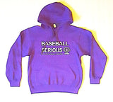 Baseball Serious Hoodie Purple